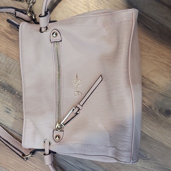 JESSICA SIMPSON Pink Faux Leather Crossbody with Removable Butterfly Key Charm - Picture 3 of 16